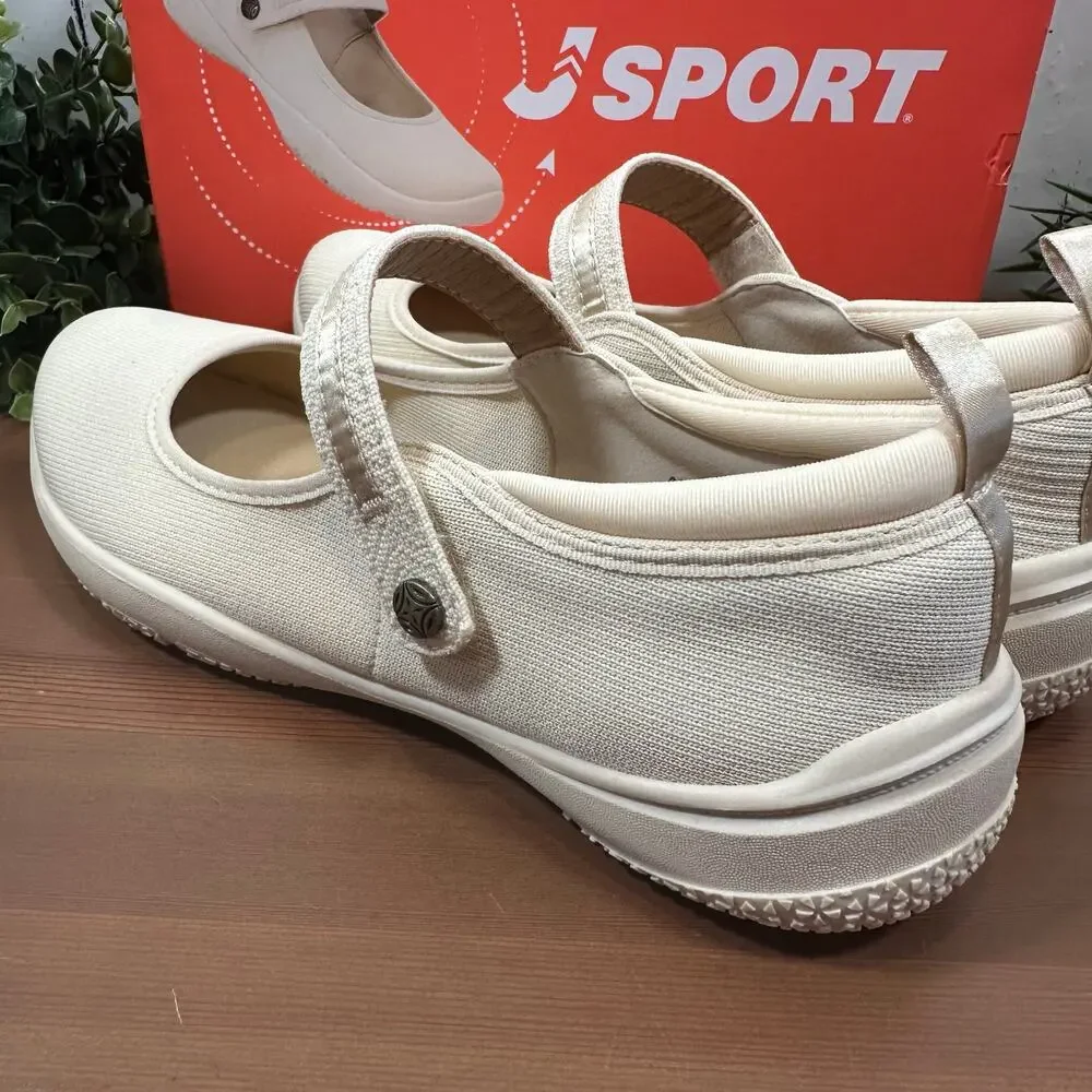 J Sport Women's Melody‎ Mary Jane Cream Shoes Size 7